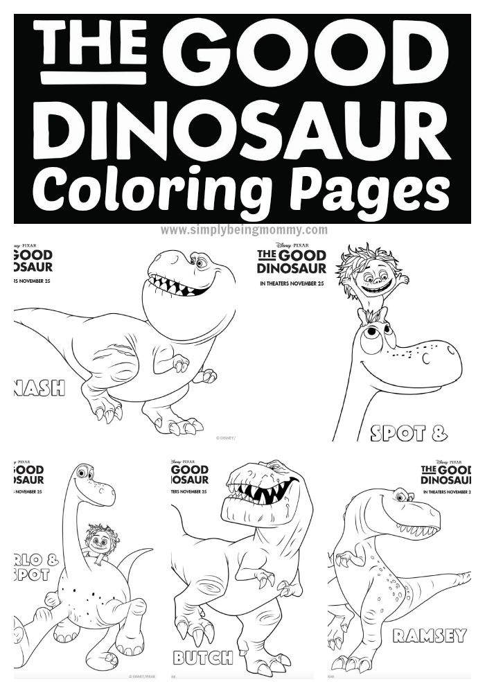 The good dinosaur coloring pages simply being mommy