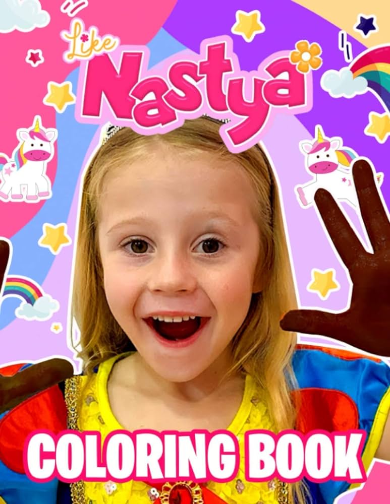 Nastya coloring book an awesome gift for kids who are into like nastya an effective way to relax and boost creativity burkhardt peter books