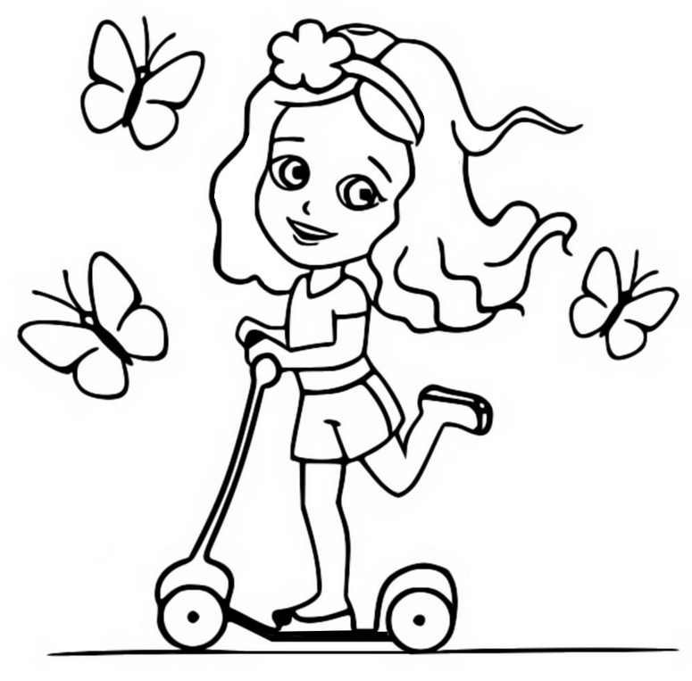 Coloring page youtubers like nastya