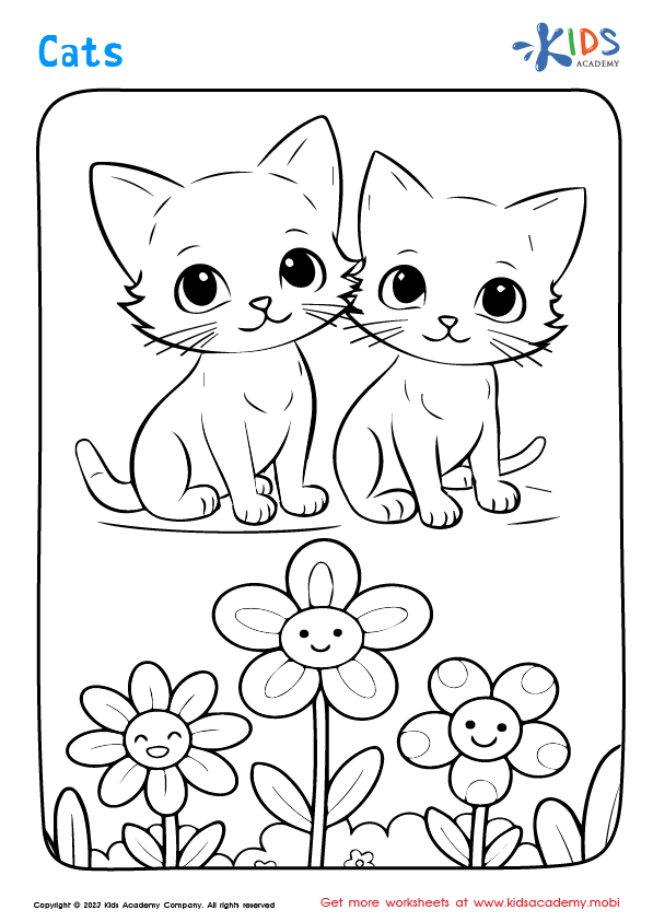 Printable cats coloring pages