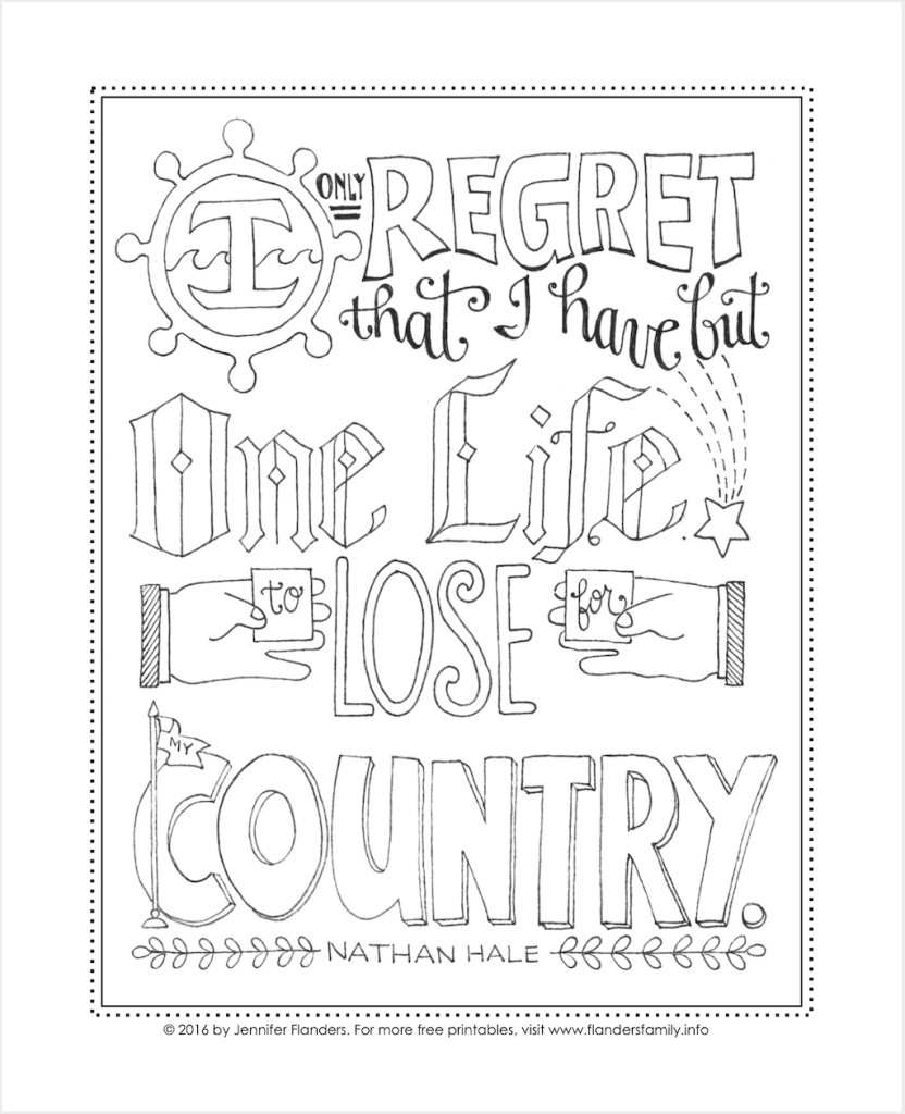 One life to lose coloring page