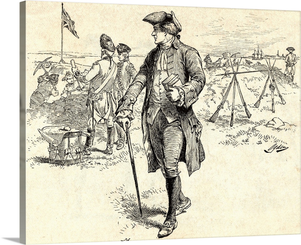 Illustration of nathan hale spying on british wall art canvas prints framed prints wall peels great big canvas