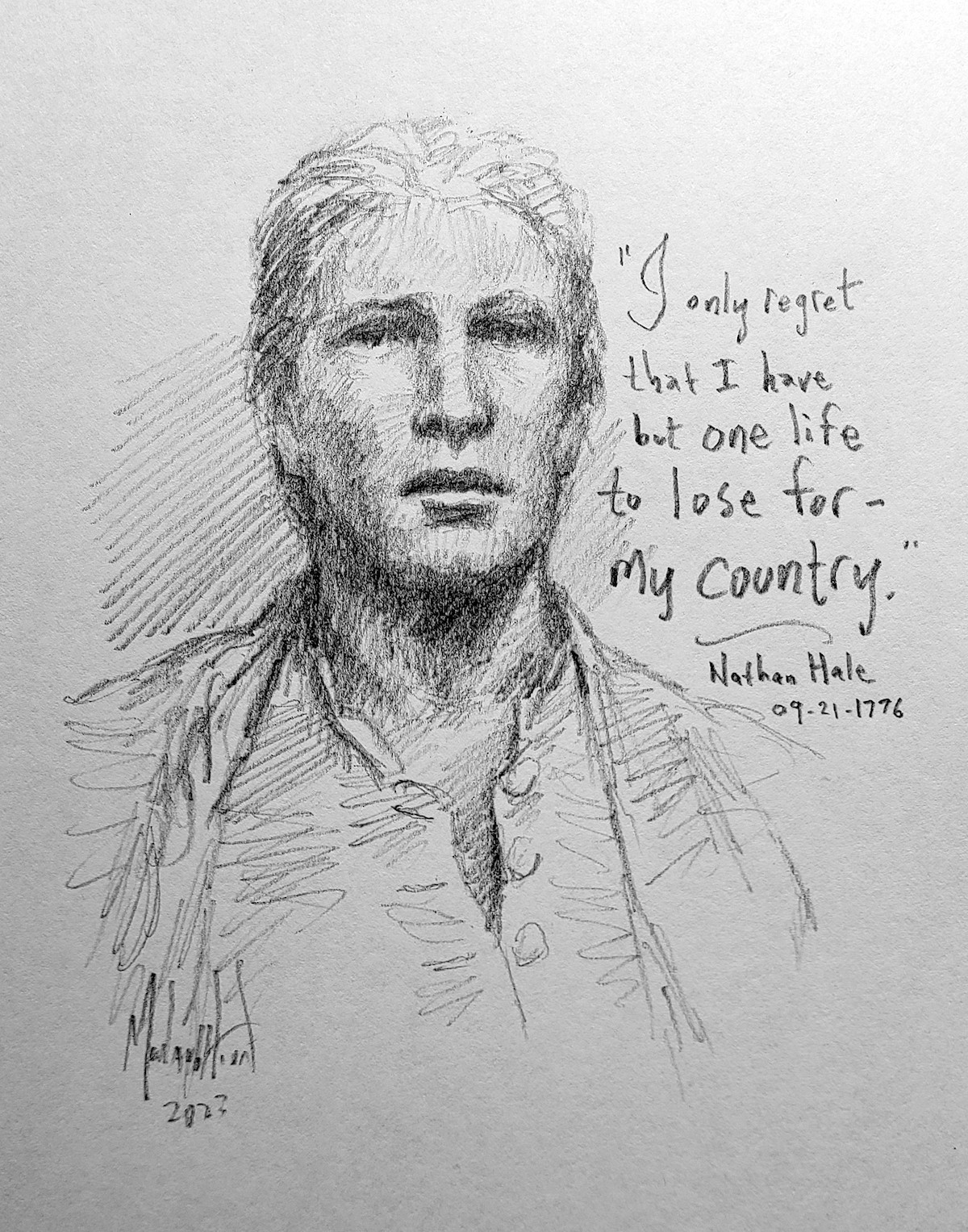 Nathan hale sketch