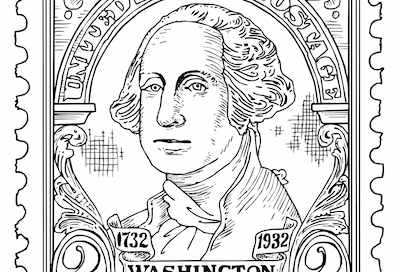 Nathan hale united states postage stamp coloring page