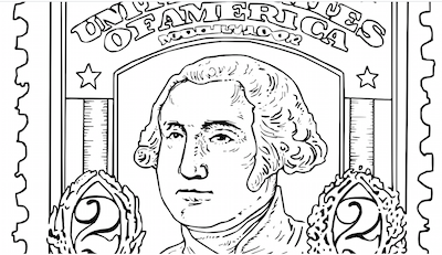 Nathan hale united states postage stamp coloring page