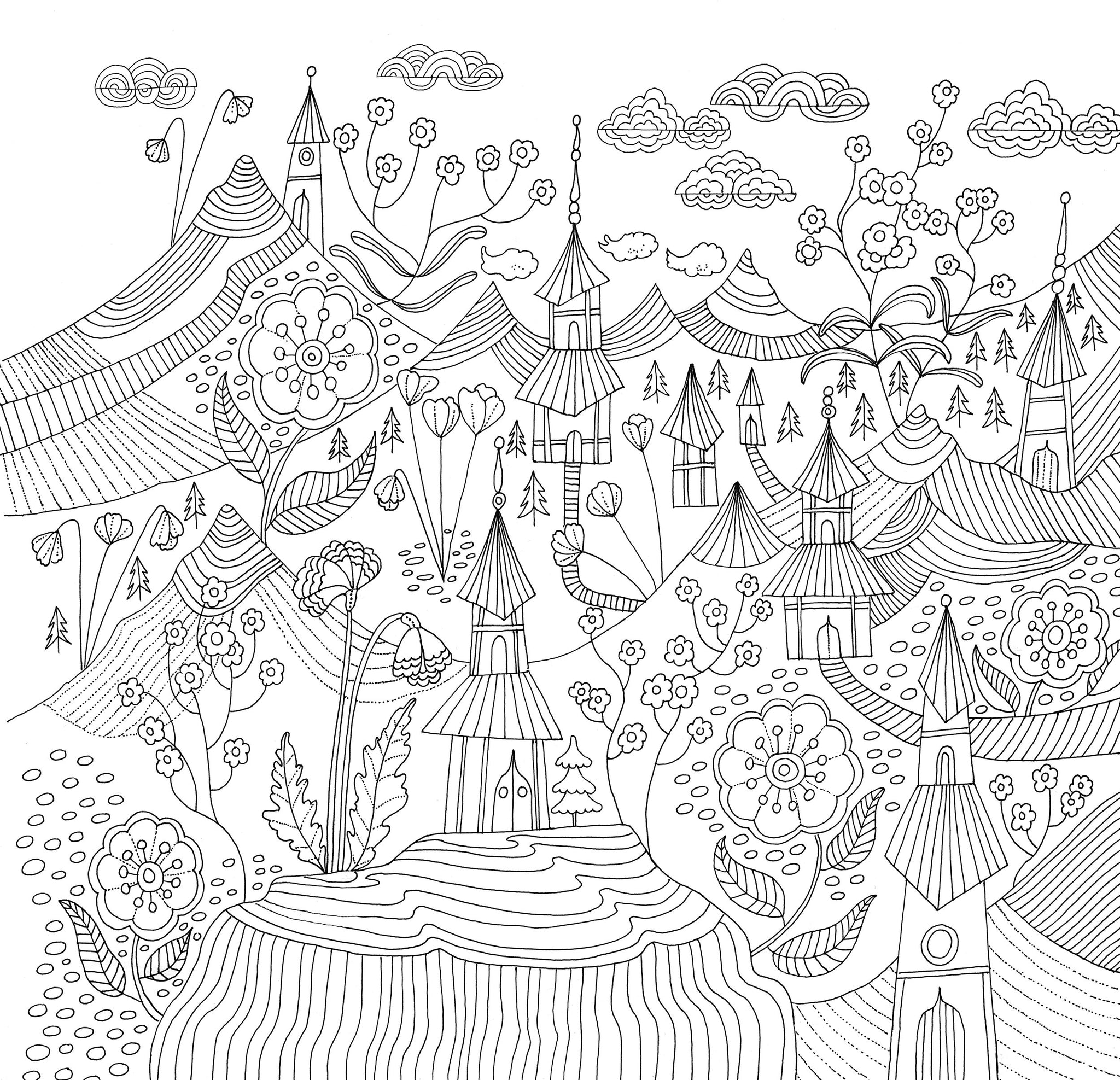 Zen garden artists coloring book â aesops fable