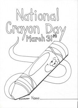 National crayon day coloring pages crayon days coloring pages shaped crayons