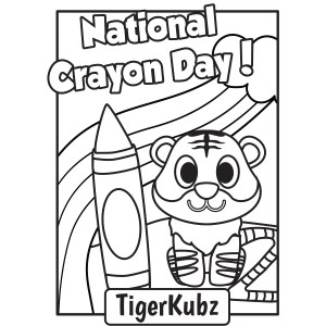 National crayon day coloring page