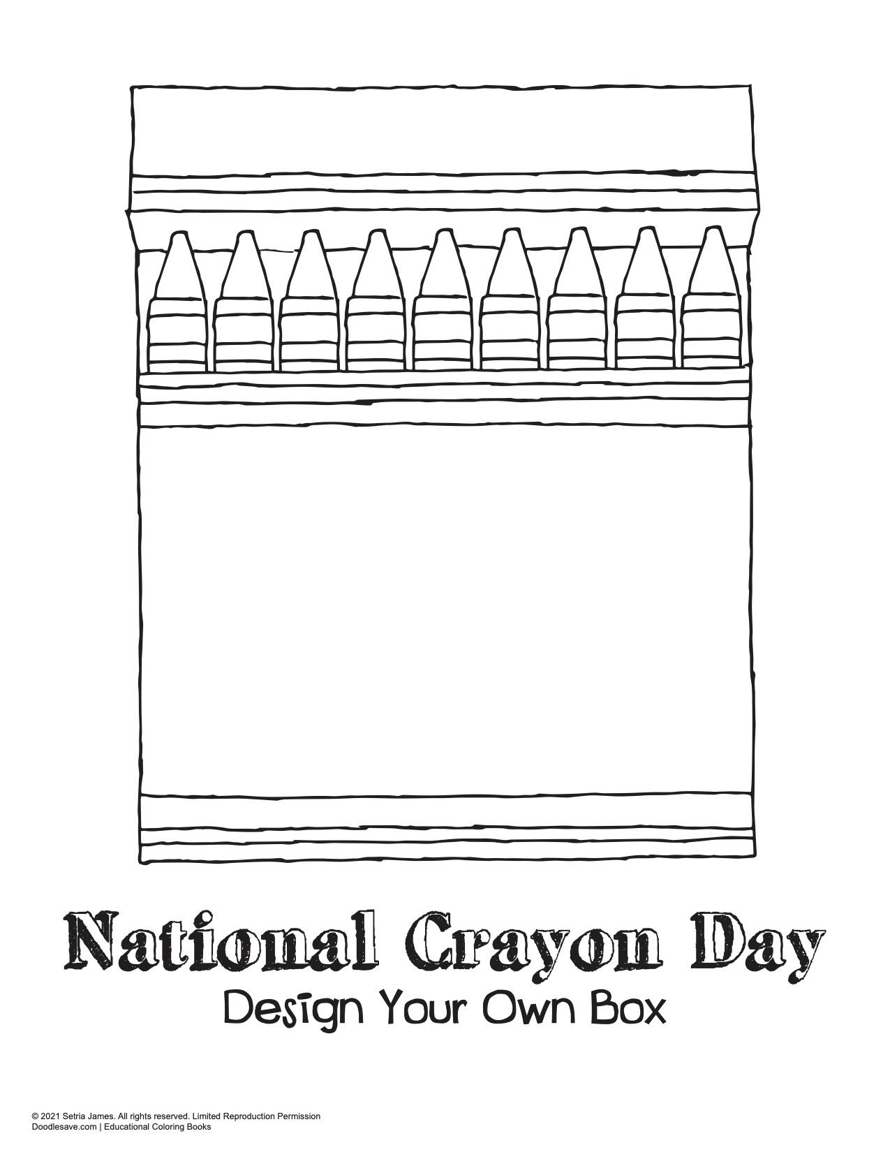 National crayon day crayon days kids printable coloring pages classroom fun