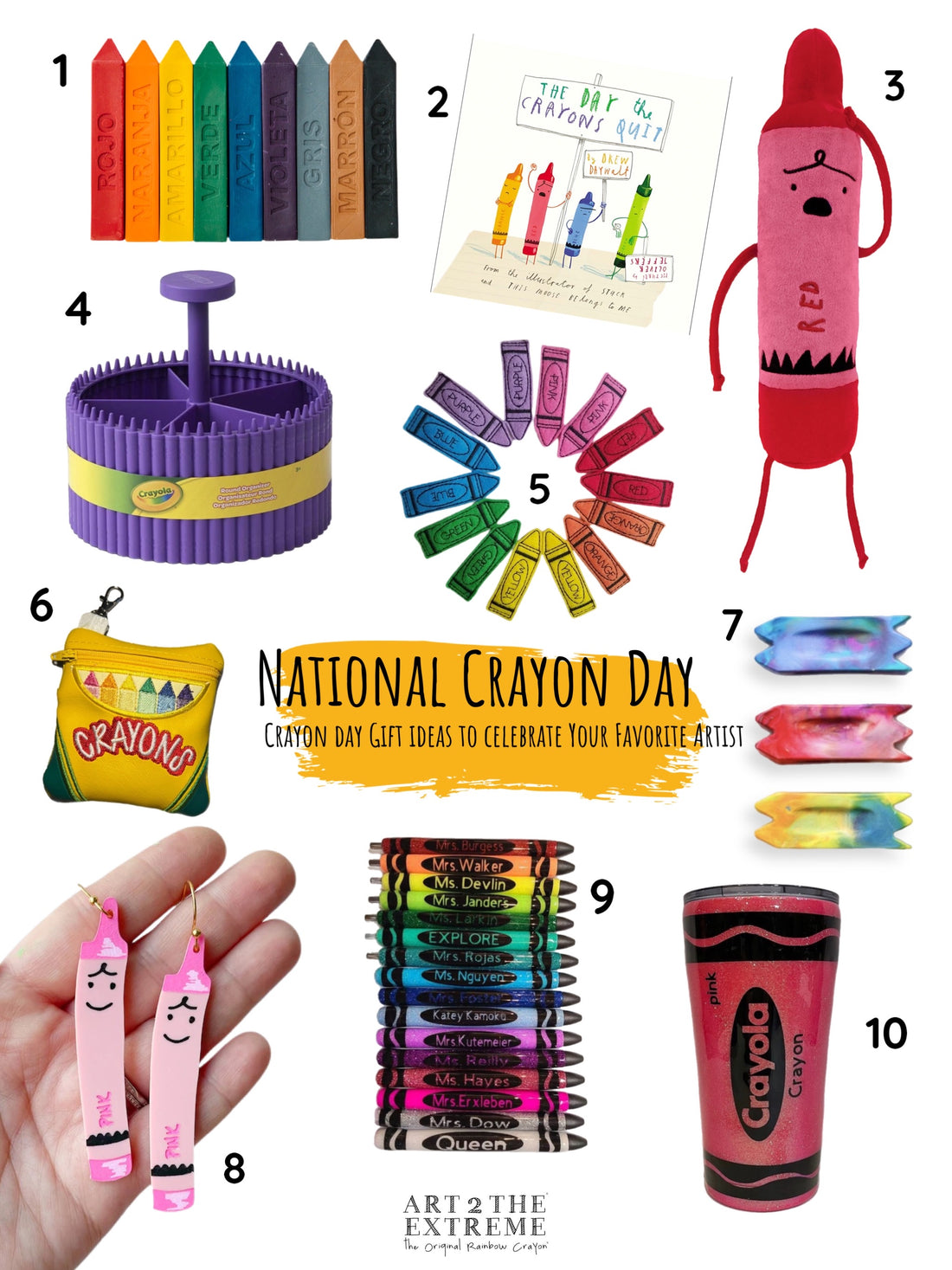 National crayon day crayon gift ideas for your favorite teacher or ar â art the extreme