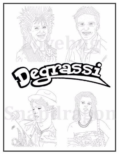 Degrassi junior high and high coloring book by pi