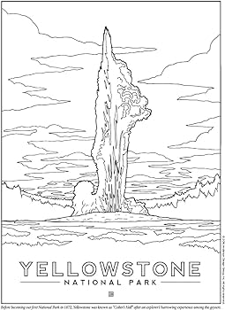 Illustrated national parks coloring book paperback anderson design group july anderson design group books