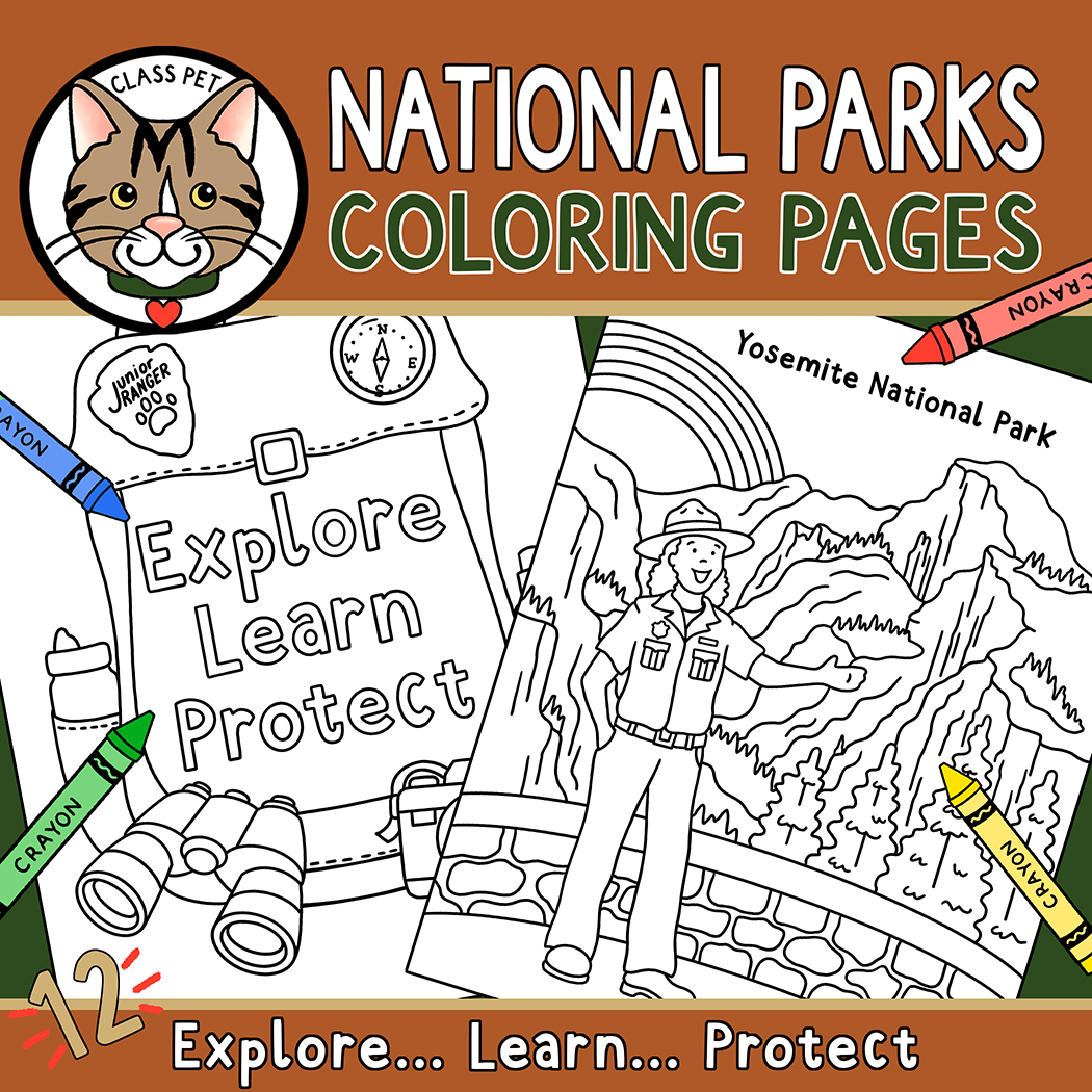 National parks coloring pages made by teachers