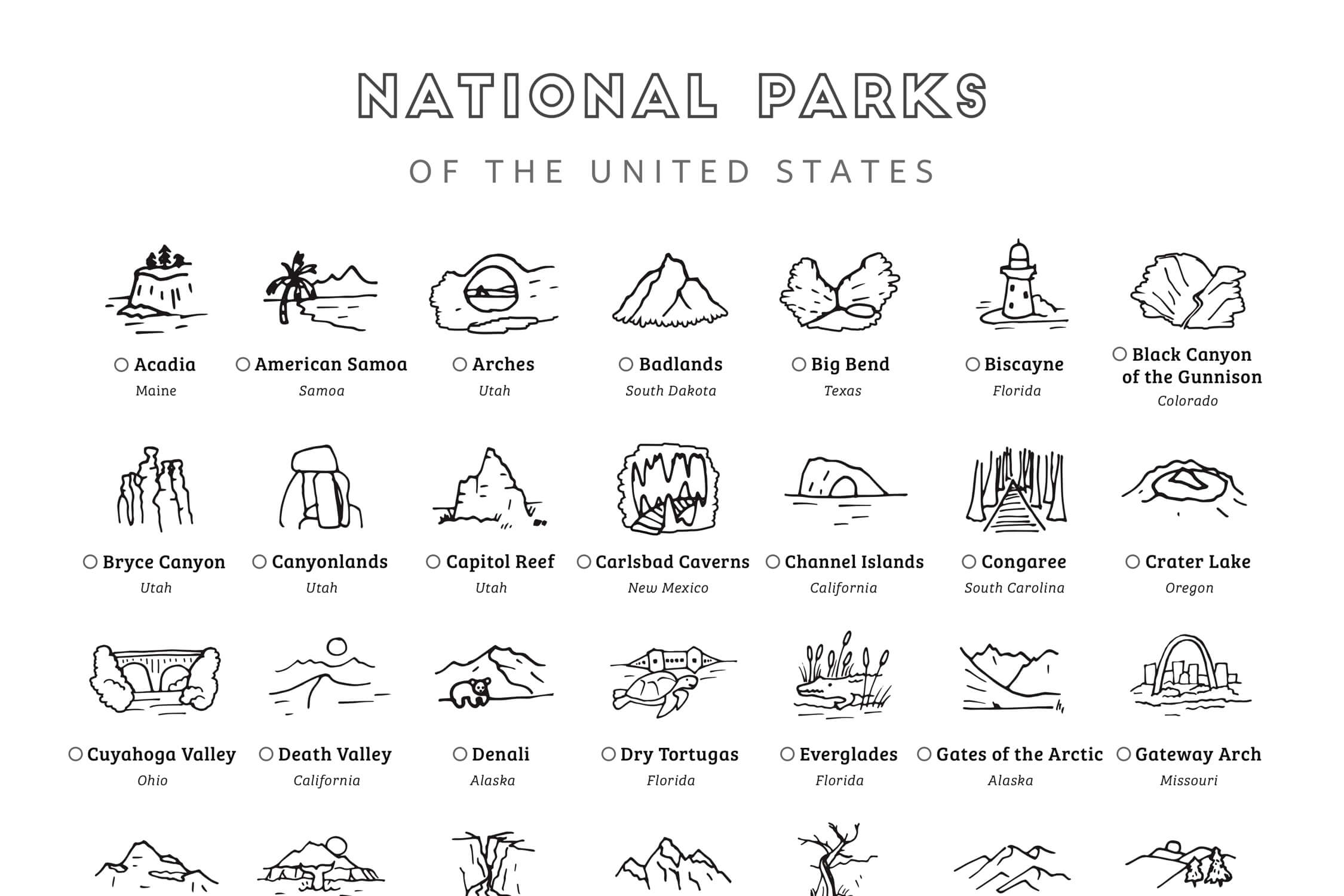 Kids national park coloring page â mappy paths