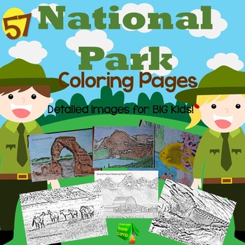 National park coloring pages by classroom base camp tpt