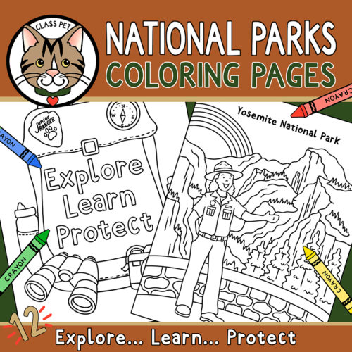National parks coloring pages made by teachers