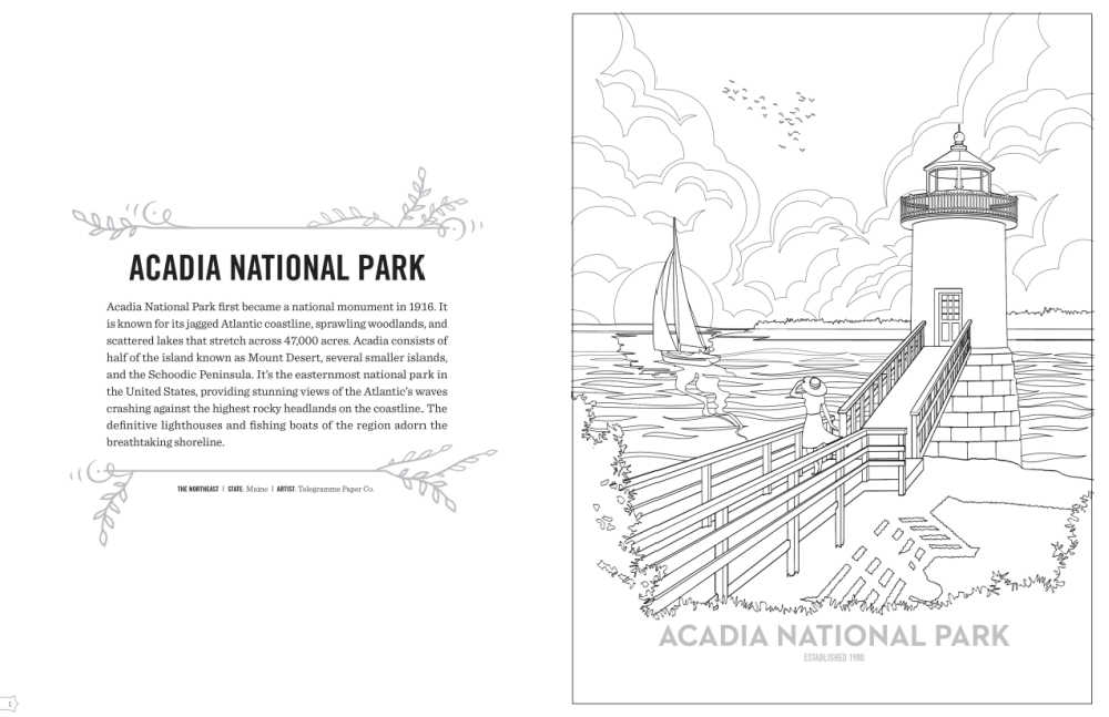 The art of the national parks coloring book