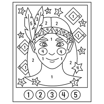 Native american heritage month color by number by matheus teaching