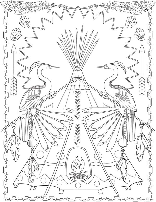 Creative haven native american designs coloring book