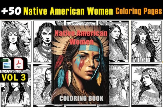Native american women coloring pages