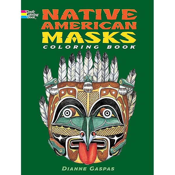 Native american masks coloring book dover native american coloring books dianne gaspas books