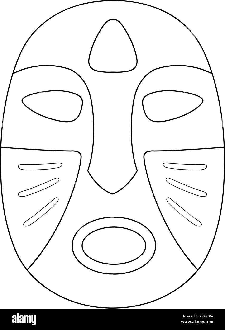 Tribal mask black and white stock photos images
