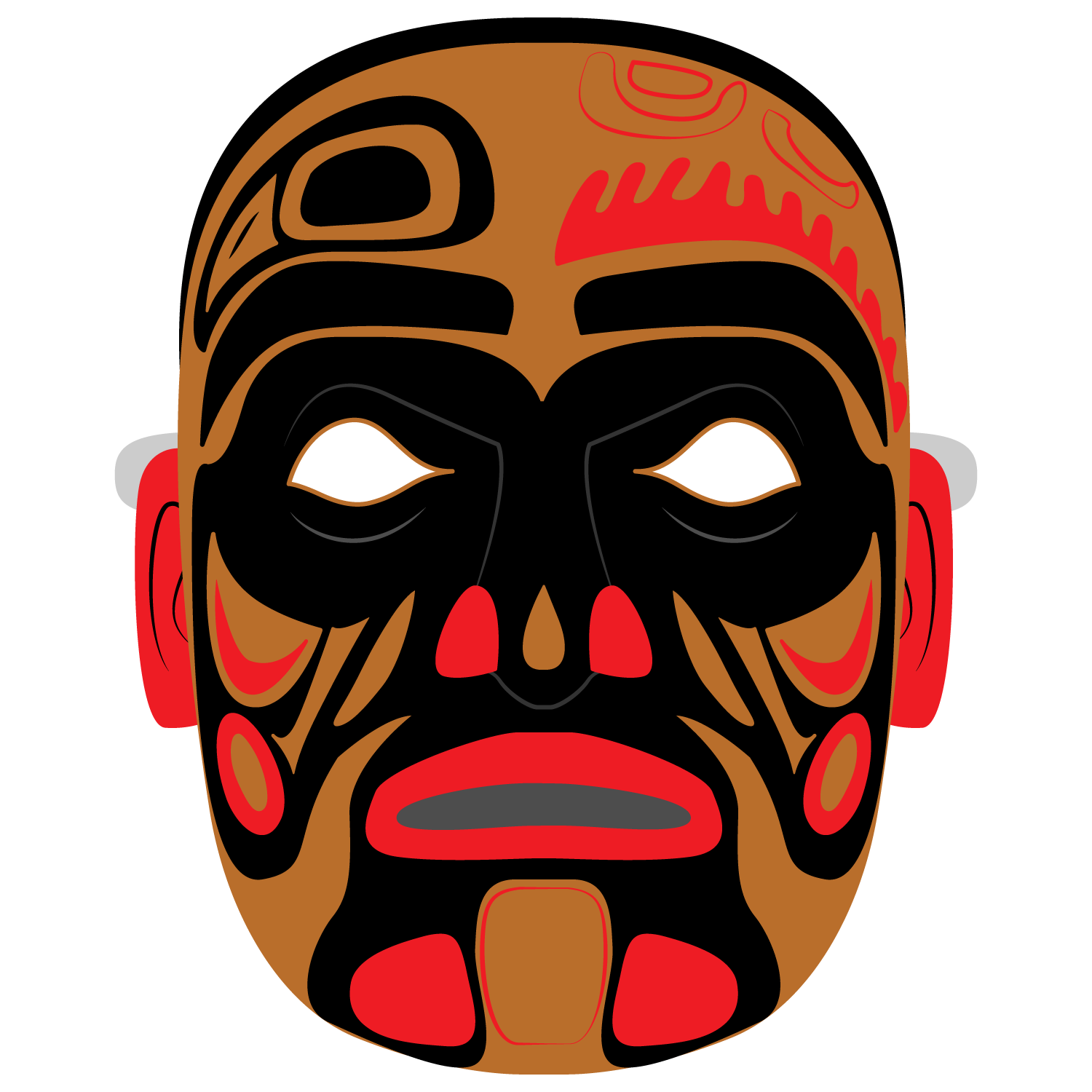 Native american mask template free printable papercraft templates