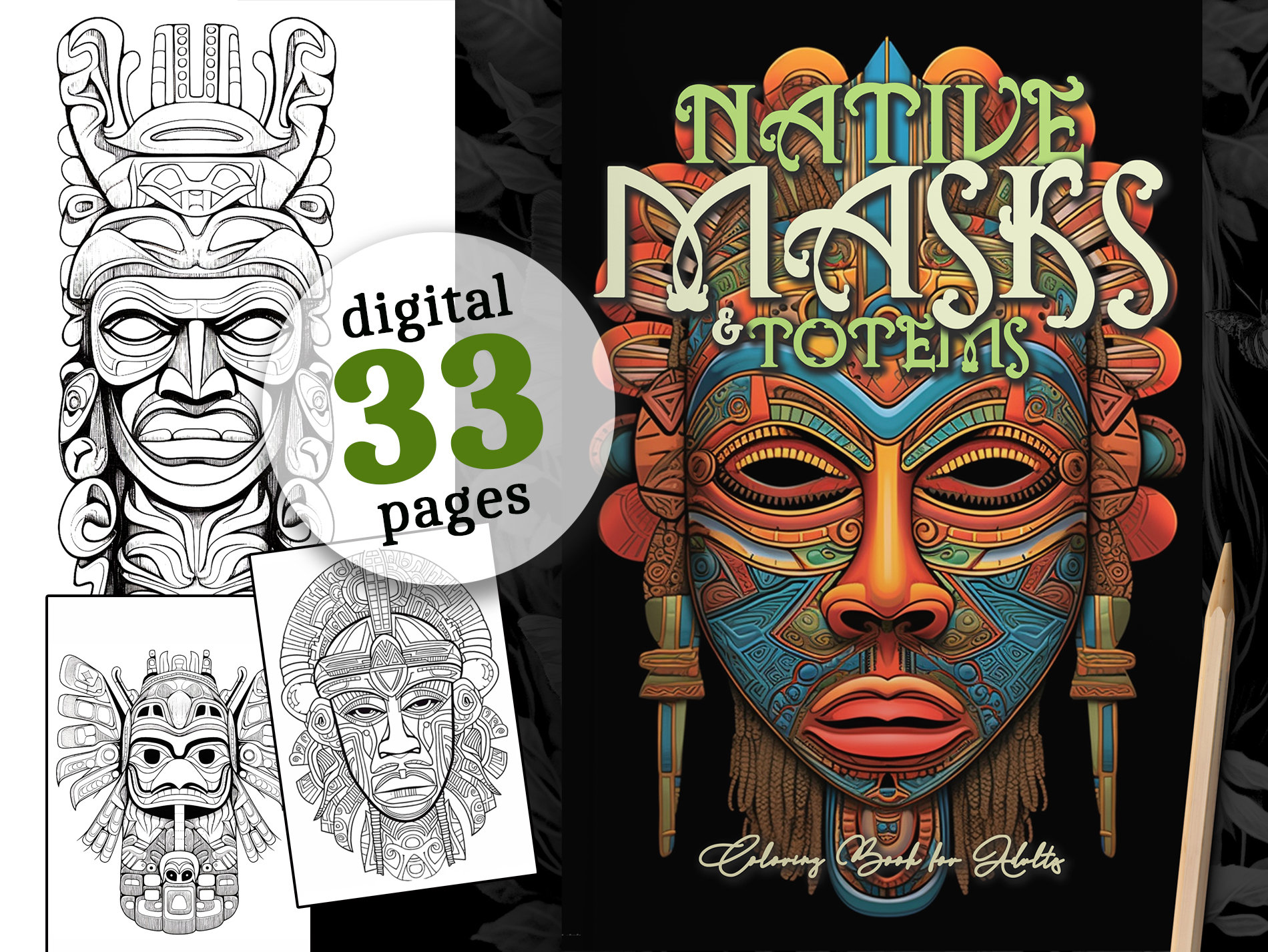 Coloring book mask