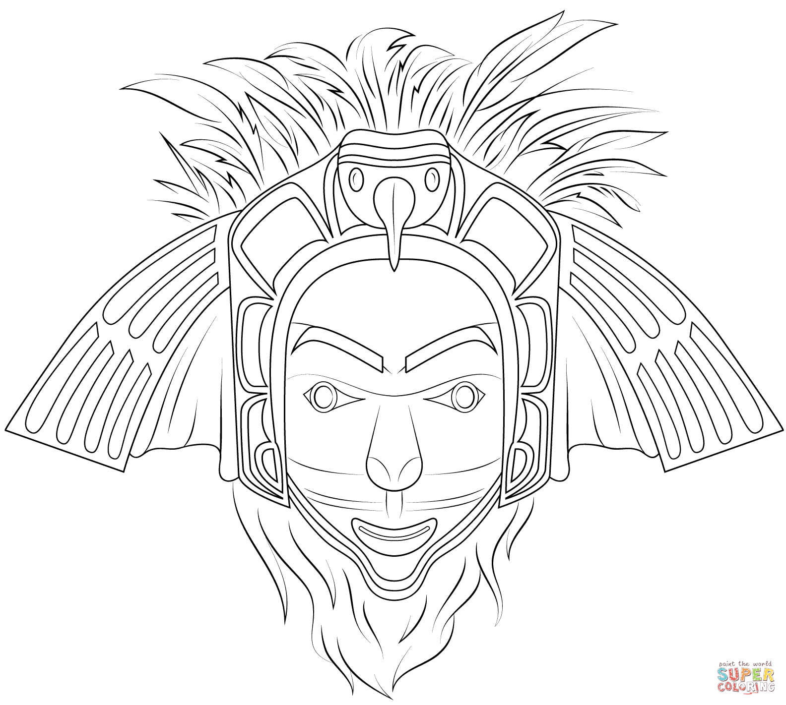 Native american eagle mask coloring page free printable coloring pages dream catcher coloring pages coloring pages american flag coloring page