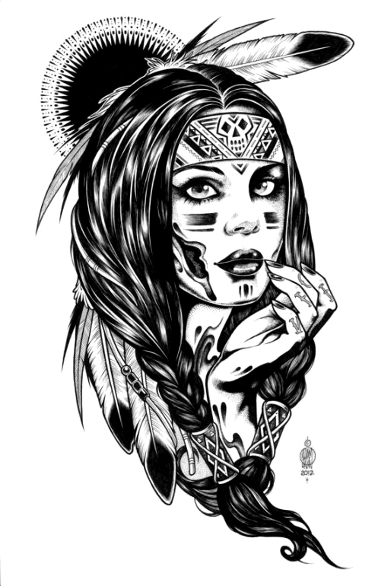 Native indian american woman