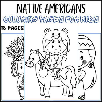Native americans coloring pages for kids morning work by mind games studio