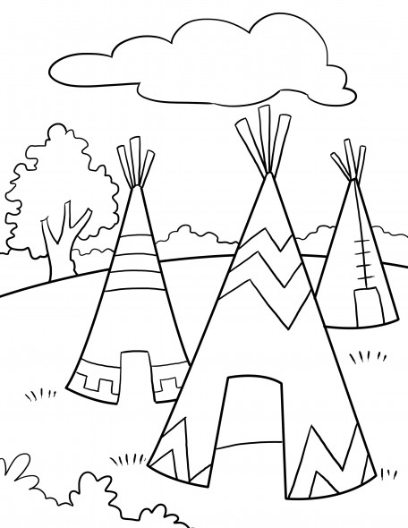 Native american coloring pages