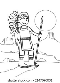 Native american color pages images stock photos d objects vectors
