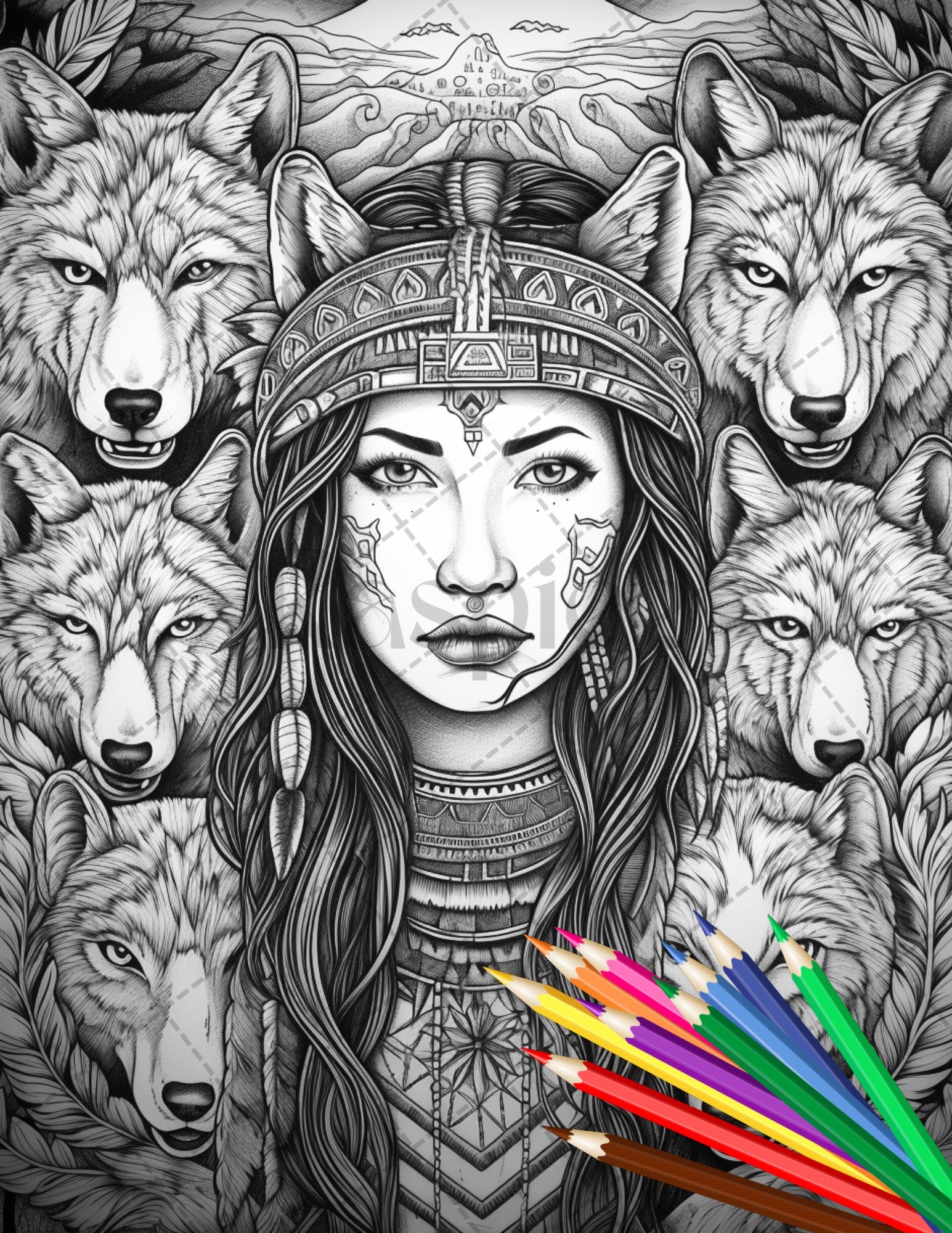 Native american girls printable coloring pages for adult native am â coloring