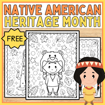 Native americans coloring page tpt