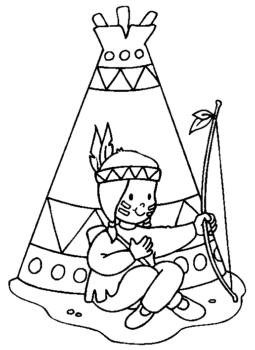 Native american coloring pages