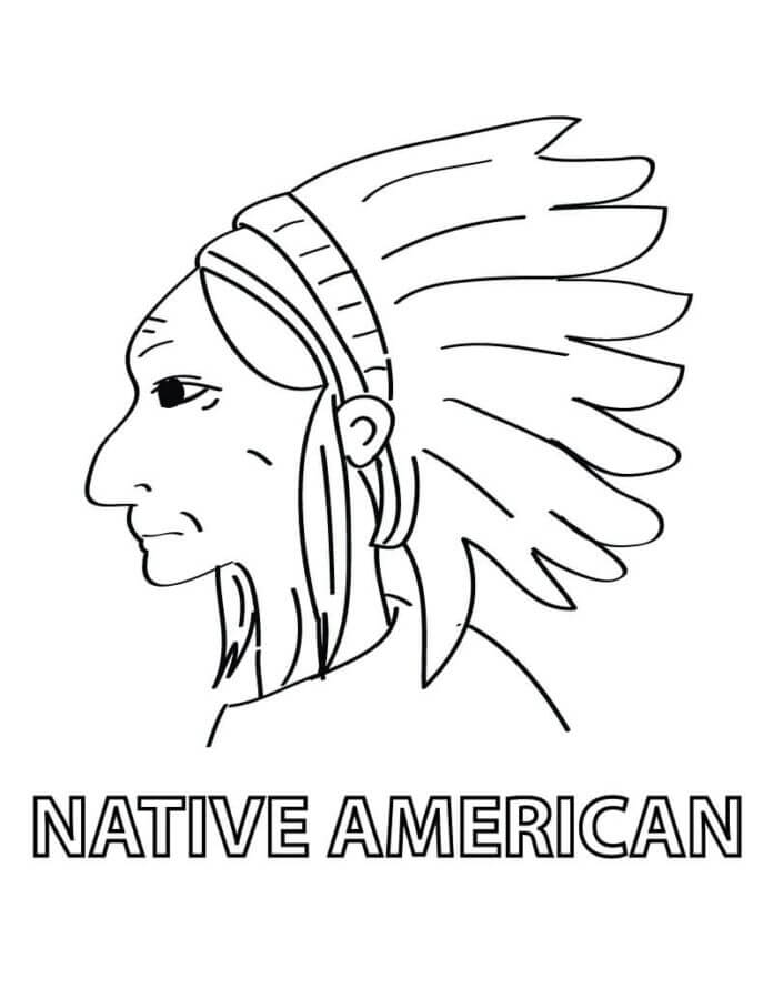 Native face coloring page