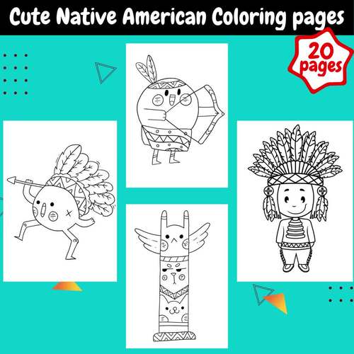 Cute native american heritage month coloring pages coloring sheets