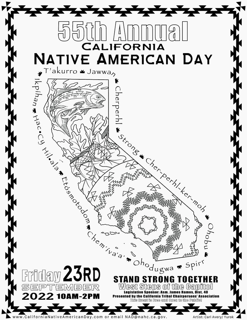 Th native american day coloring page â carl avery studios
