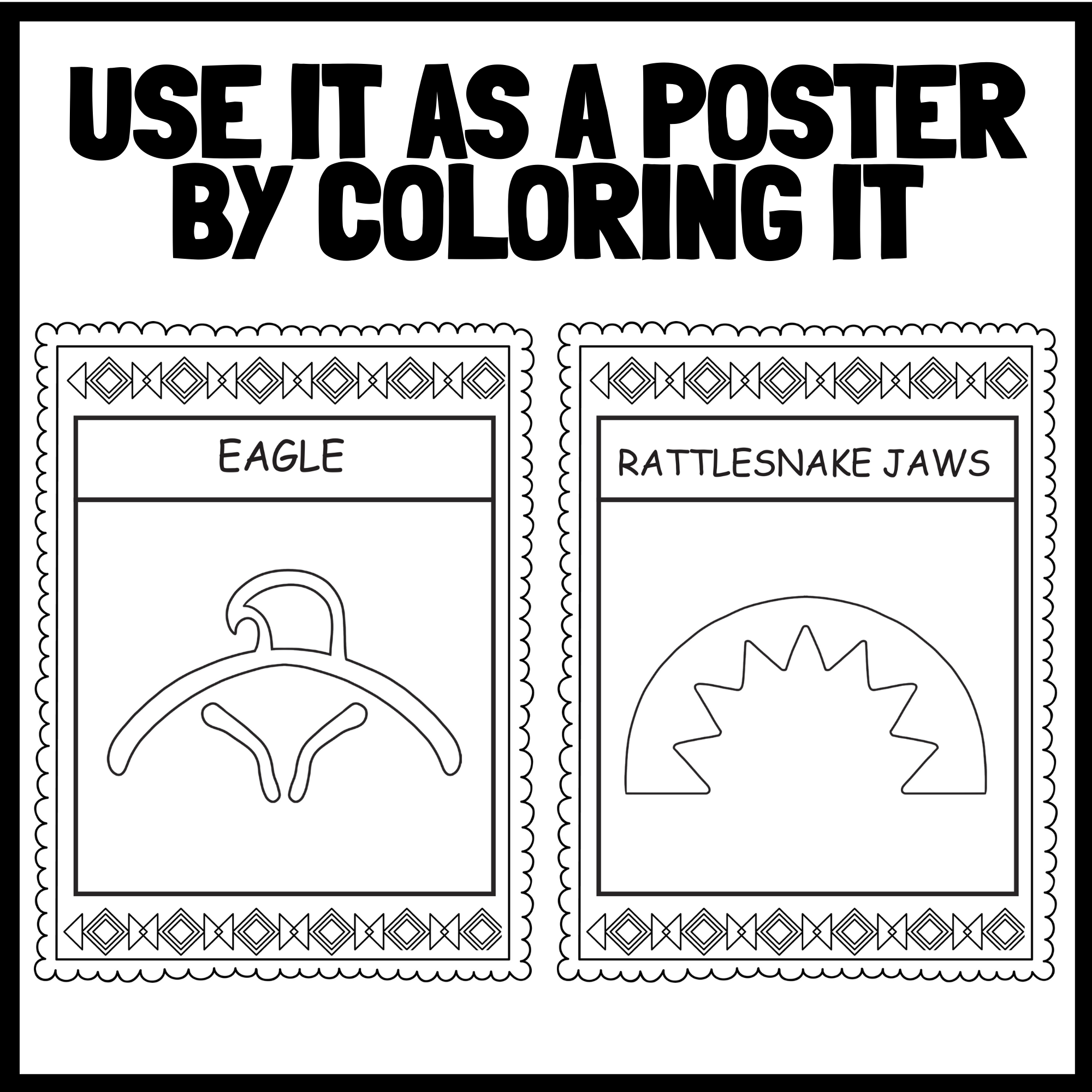 Native american heritage month symbols and meanings coloring pages made by teachers