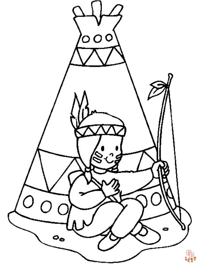 Free printable native american coloring pages for kids
