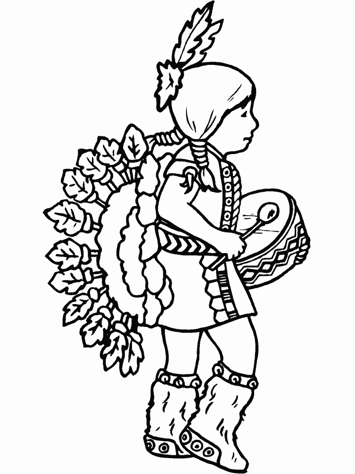 Native american coloring pages