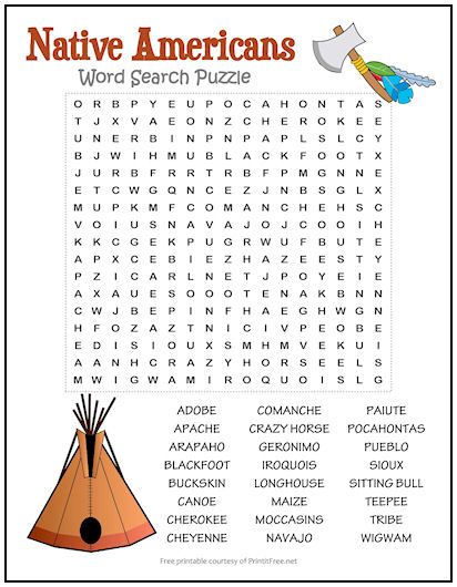 Native americans word search puzzle native american words native american studies native american heritage month