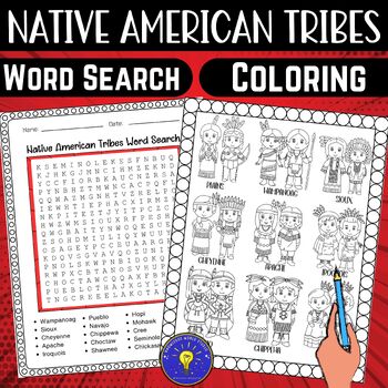 Native american tribes activities word search