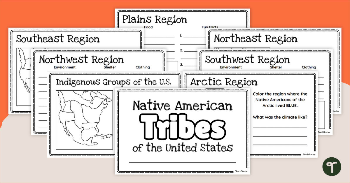 Native american regions of north america workbook teach starter