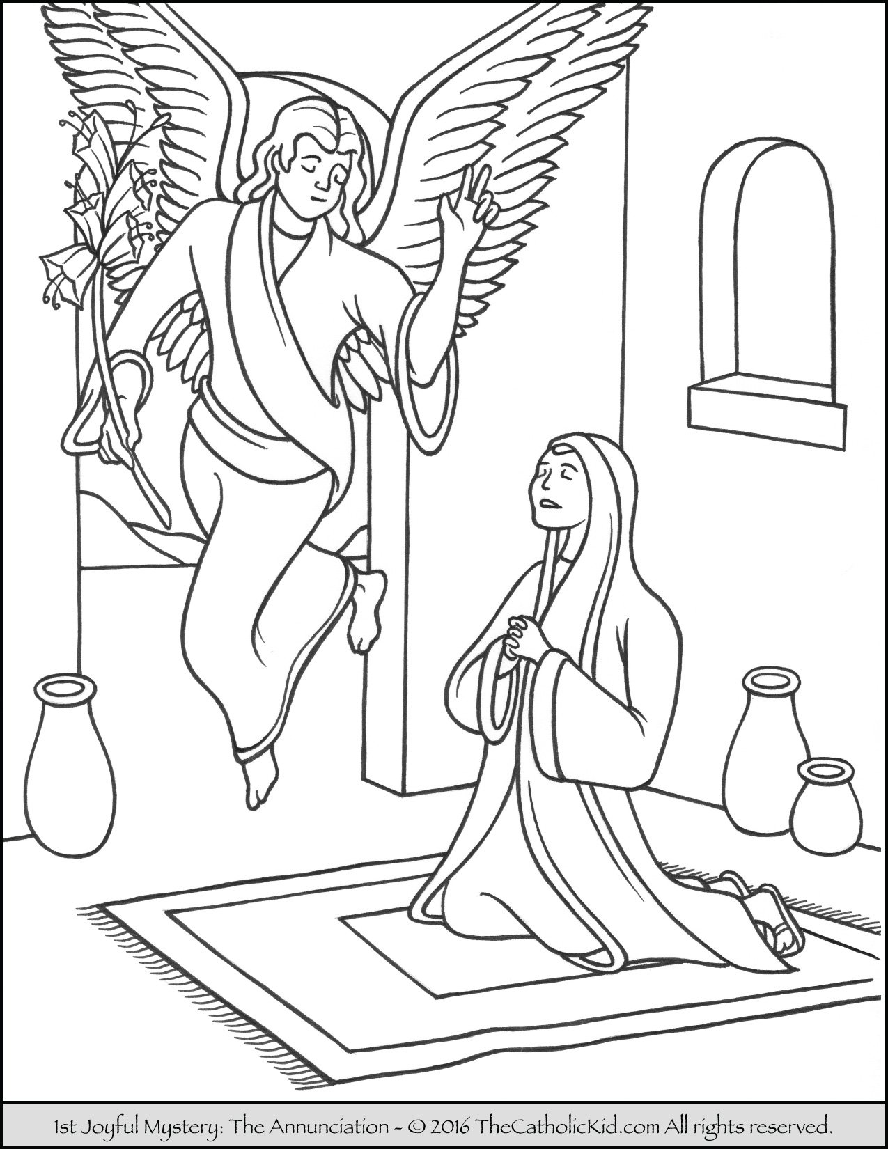 Joyful mysteries rosary coloring pages