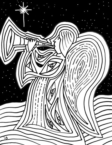 Angel gabriel coloring page â stushie art