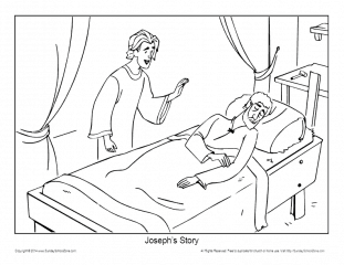 Angel coloring pages joseph was told about jesus