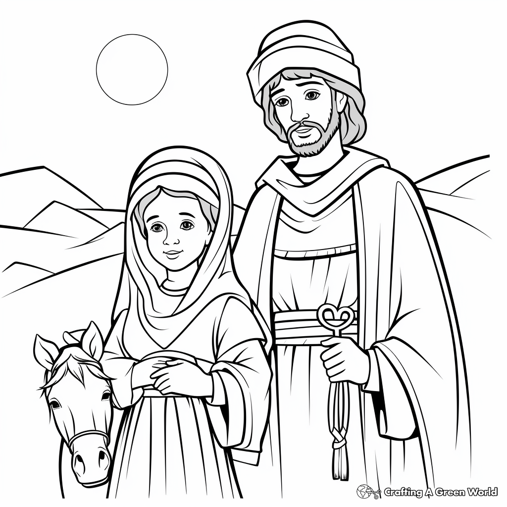 Christian christmas coloring pages