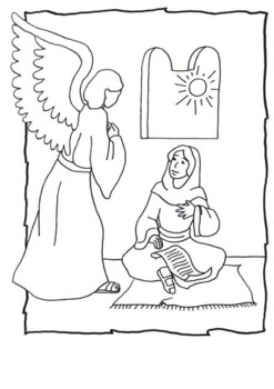 Archangel gabriel coloring by mrfitz tpt